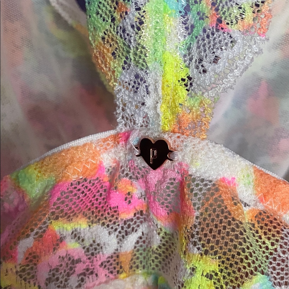 Victoria's Secret Neon Pastel Lace Bralette - Picture 3 of 4